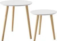2er Set Beistelltisch Skaland Belastbarkeit je 30 kg