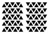 dekodino® Wandtattoo Dreiecke in schwarz 70 Stück Set Dekoration