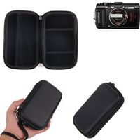 Kamera Tasche Hard Case Hardcase Schutz Hülle für Kompaktkamera kompatibel mit Olympus Tough TG-4 mit Platz für Speicherkaten, Ersatzakku,