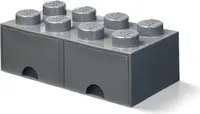 LEGO Aufbewahrungsbox mit 2 Schubladen, 22,5 Liter, Grau - Polypropylen - LEGO