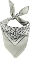 Bandana Tuch Paisley Muster 02 hellgrau weiß quadratisches Kopftuch