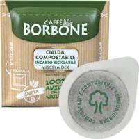 Caffè Borbone Kaffee Kompostierbare Pods, Recyclebare Verpackung, Entkoffeinierte Dek Mischung - 50 stück - Kompatibel mit ESE System Papier Pads 44 mm