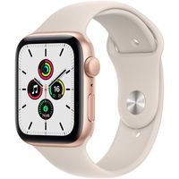 Apple Watch SE Sportarmband 44 mm Aluminium GPS - Smartwatch - gold/polarstern