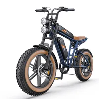 HillMiles E-Bike MTB mit einem Akku/2 Akkus, 832/1664Wh Akku bis zu 130km/260km, 20 * 4.0 Zoll Fette Reifen, 7 Gang, 250W Motor Max. 25km/h, MileZoom1