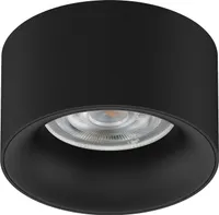 Einbauleuchte Deckenleuchte mit GU5.3 MR16 Fassung für LED & Halogen Leuchtmittel bis 35W 70x40mm Einbaustrahler Aluminium Rund Schwarz
