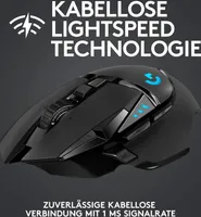 Logitech G502 (Hero) Gaming Mouse LIGHTSPEED kabellos, kabelgebunden