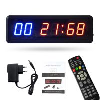 Gym Timer Stoppuhr mit Remote Countdown / Up Clock fuer Home Gym Fitness Training Intervall Timer Clock mit Wandhalterungen