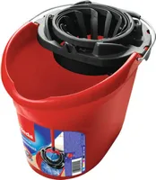 VILEDA SuperMocio kbelík na úklid s elektrickým lisem 12 l červený/šedý