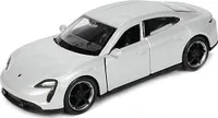 Porsche Taycan Turbo S 12cm Modellauto Rückzug Welly Metall Modell Auto Spielzeugauto Geschenk Kinder Spielzeug 27 (Silber-Metallic)