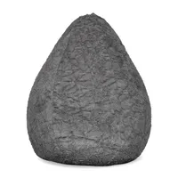 Lumaland Luxury Fluffy Sitzsack stylischer Webplüsch Beanbag - 120L Füllung - Grau Lumaland Luxury Fluffy Sitzsack stylischer Webplüsch Beanbag - 120L Füllung - Grau
