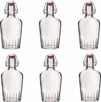 6 x 500 ml Glasflaschen  Likörflaschen Essig-Öl Flaschen Karaffe Schnapsflaschen Bügelverschluss