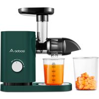 AOBOSI Entsafter Slow Juicer mit Reverse Funktion Knopf, Slow Masticating Juicer für Obst und Gemüse, 150W, Grün