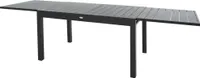 di volio Gartentisch GALIPO aus Aluminium in Holzoptik, 135–270x90x74 cm – ausziehbarer Terrassentisch für Indoor & Outdoor (Grau)