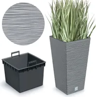 Blumentopf Dekotopf Hoher Topf 24 cm Furu Pflanztopf Für Das Haus, Den Garten Grau