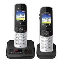 Panasonic KX-TGH722GG Duo schwarz DECT Schnurlos Telefon mit Anrufbeantworter