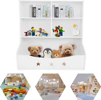 Spielzeug-Aufbewahrungsregal 3-stöckiges Kinderregale Bücherregal Kinderaufbewahrungs-Organisator (Weiß)