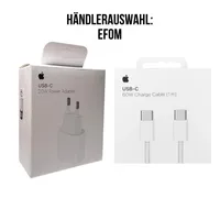 Apple 20W USB-C Power Adapter+ Apple 1m 60W USB-C Ladekabel Ladegerät iPhone 16 15Pro Max Macbook iPad