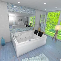 Whirlpool Pool Badewanne  Wanne W12H-TH-B 180x135cm