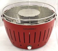 LotusGrill Holzkohlengrill Serie 340, Farbe feuerrot, 35 x 26 x 23.4 Grill
