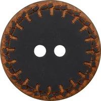 Polyesterknopf 2-Loch 23 mm schwarz