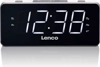 Lenco CR-18 White - FM-Radiowecker mit großem 1,8" Display - weiße LED´s - 2 Weckzeiten - Schlummerfunktion - Dimmfunktion - Weiß