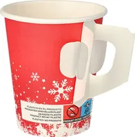 50 kubków do picia z uchwytem, karton 0,2 l Ø 8 cm - 9,3 cm "Winter Time"