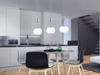 Zug-LED-Pendelleuchte 'Madison' nickel 24W 3-flg,