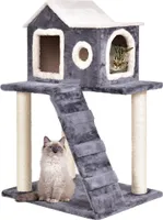 COSTWAY Kratzbaum Katzenbaum Katzenkratzbaum Kletterbaum Spielbaum Kratzmoebel mit grosser Hoehle