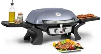 Klarstein Parforce Duo Gasgrill BBQ-Gasbrenner (4,4 kW, 2 x Brenner, Gastyp: Butan/Propan, Verbrauch: 363 g/h, 15000 BTU, 300 °C, elektrische Zündung, abnehmbare Seitenteile, Deckel) grau