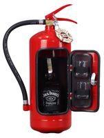 Firebar / Feuerlöscher Minibar aus Stahl | Handgefertigte Originelles Geschenk für jeden Mann | einzigartiges Design und hochwertige Verarbeitung | 6-teilig | Rot
