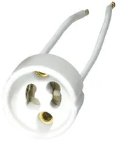 Transmedia Keramik Fassung GU10; für LED- und Halogen-Lampen, 230 V, max. 75 W, Ø 28 mm, LF 2