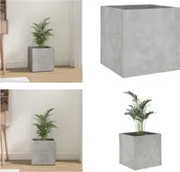 vidaXL Pflanzgefäß Betongrau 40x40x40 cm Holzwerkstoff - Pflanzgefäß - Pflanzgefäße - Blumenkasten - Blumentopf