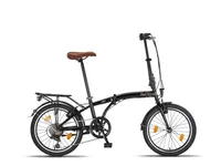 PACTO TEN - 20 Zoll hochwertiges Faltfahrrad Stahlrahmen 6 Speed Shimano Gänge faltbares Citybike Klapprad Faltrad Fahrrad Folding Hollandrad Schwarz