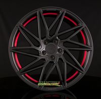 Keskin KT20 Future matt black red inside 8.5x19 ET45 - LK5/108 ML72.6 Felge Alu