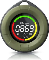 Brandson CO2 Melder Messgerät, Luftqualitätsmessgerät, Luftqualitätsmonitor, Kohlendioxidmessung, Temperaturanzeige, Luftfeuchtigkeit, Multifunktionstaste