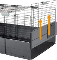 Ferplast Kaninchenkäfig Multipla Maxi 142,5x72x50 cm Schwarz