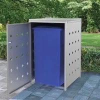 Box na odpadky Prolenta Premium na 1 odpadkový koš 240 l z nerezové oceli