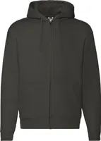 Fruit Of The Loom Herren Kapuzen-Sweatshirt mit Reißverschluss / Kapuzenjacke BC360 (4XL) (Kohlegrau)