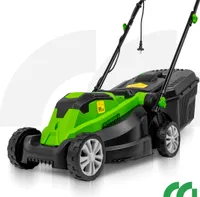Maltec Elektro Rasenmäher Masterblade 2100W Turbo 30L Grasmäher Schnittbreite 32cm 3-Stufige Schnitthöhenverstellung
