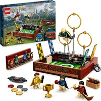 LEGO 76416 Harry Potter Quidditch Koffer, Spielzeug Set zum Bauen, Solo- oder 2-Spieler, 3 verschiedene Quidditch-Spiele mit Draco Malfoy und Cedric Diggory Minifiguren, Hausbanner & Goldenem Schnatz