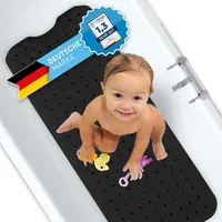 FLIPLINE Badewannenmatte, 100 x 40 cm - rutschfest, BPA-frei, maschinenwaschbar
