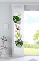 Schiebegardine Flächenvorhang »Izmir« HxB 245x60 cm Orchidee Weiß Voile Halbtransparent Paneelwagen Beschwerungsstange, 2022400