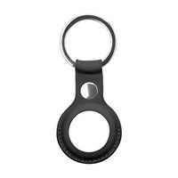 PRECORN Airtag Schlüsselanhänger in schwarz Hülle Anhänger für Apple AirTags Schutzhülle Case Zubehör kompatibel mit Air Tag Tags  Hundehalsband Schlüsselfinder