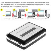 EZCAP USB záložní kazeta Převodník kazet na MP3 v počítači Stereo HiFi zvuk Kvalita Mega Bass Audio přehrávač se sluchátky