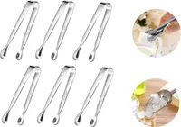 6 Stück Edelstahl Zuckerzange Set, Eiswürfelzange Süßigkeiten Zange Zucker Clip Servierzange Salatzange Gebäckzange 11cm für Hochzeit Party Candy Bar Büfett Grill
