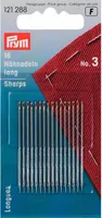 Prym 16 Nähnadeln, lang, Stahl, 0,9 x 44 mm