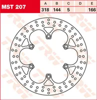 Tarcza hamulcowa TRW MST207