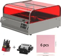 Creality Falcon 2 Pro Lāser Graviermäschine 60W mit integrierte Kamera, Luftunterstuetzung,6 rosa Tafeln