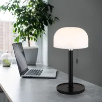 LED Tischleuchte, Außenleuchte, IP44, Zugschalter, Schwarz