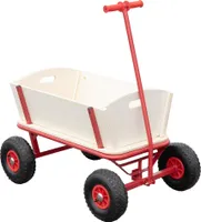 Bollerwagen Handwagen Transportwagen Holz Strandwagen Luftreifen Plattformwagen